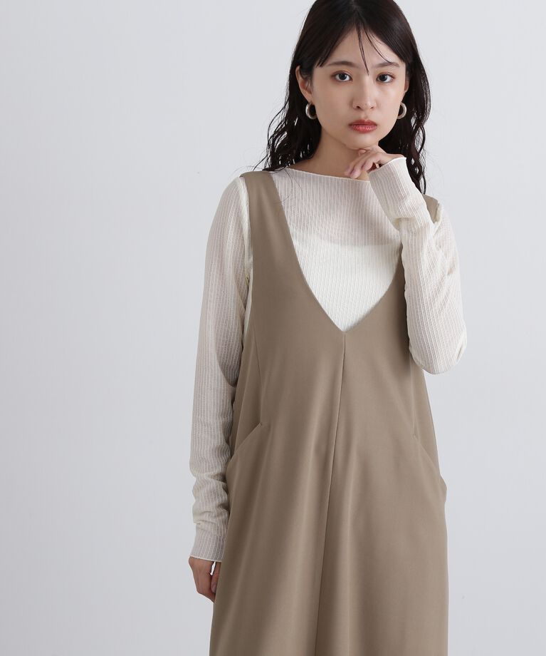  「シュリンクボートネックカットソー」|Tシャツ・カットソー|オフ1
