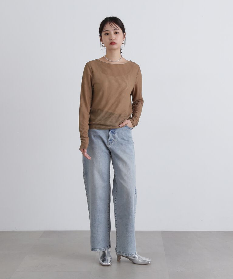  「シュリンクボートネックカットソー」|Tシャツ・カットソー|