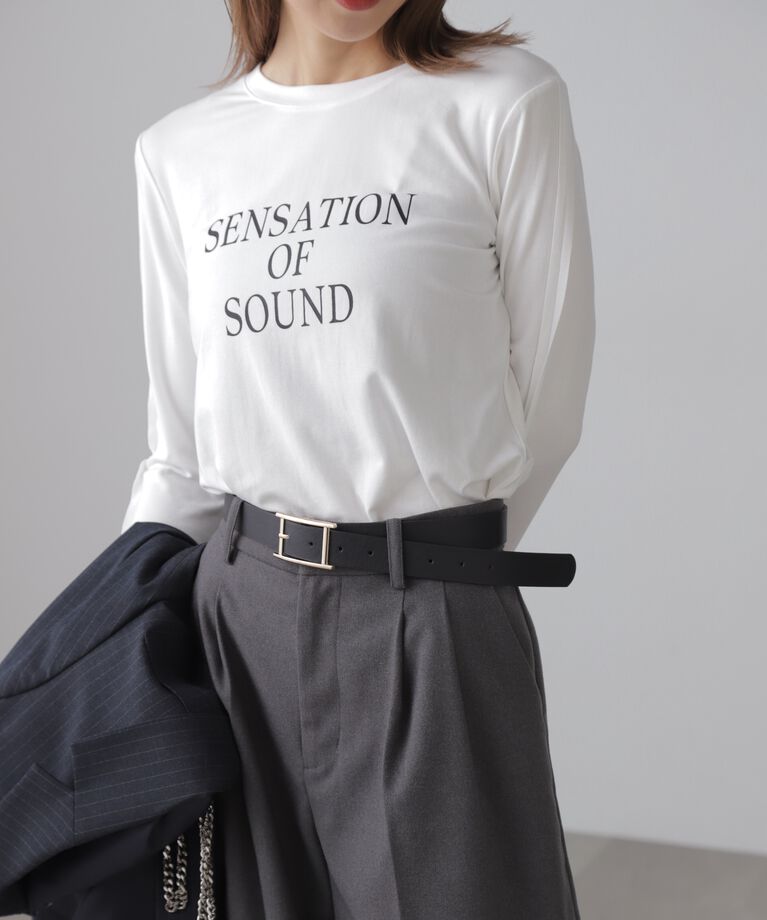  「シンプルロゴロンT」|Tシャツ・カットソー|ホワイト