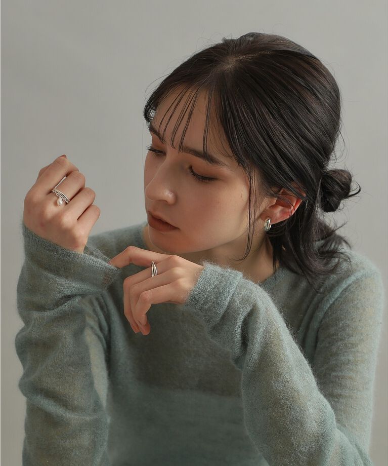 COCOSHNIK ONKITSCH「シルバー バンドリング ダブル」|リング|