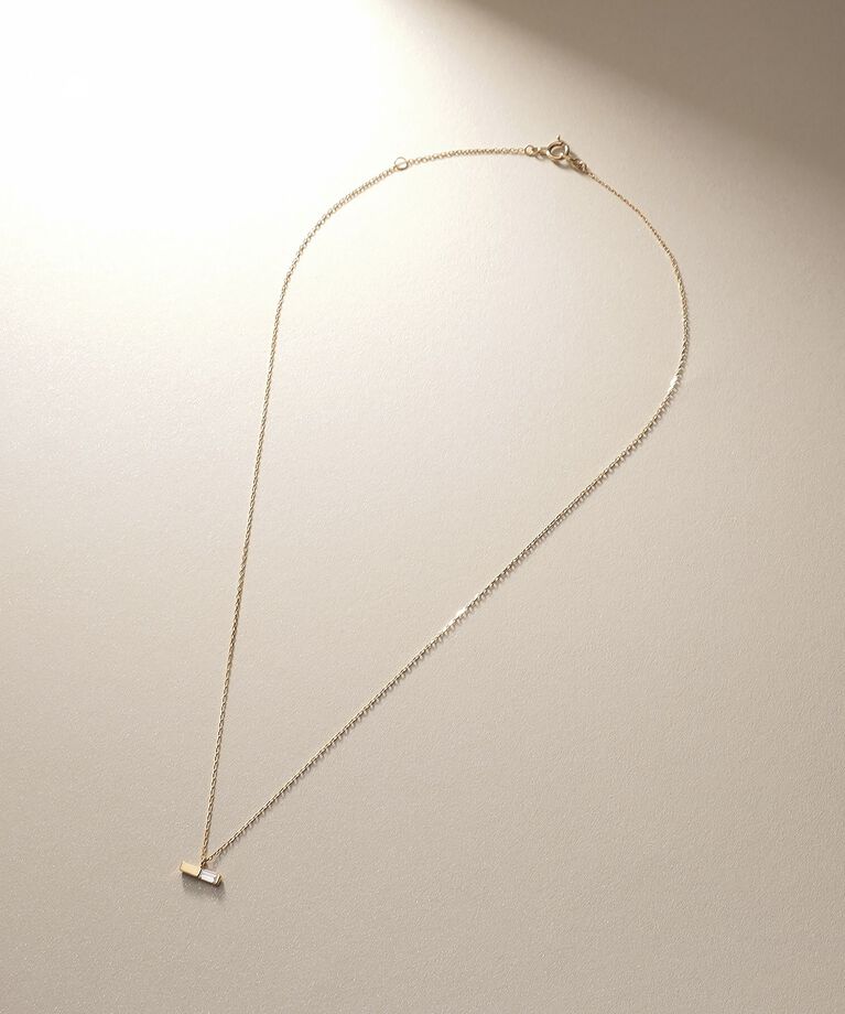 COCOSHNIK「K10ダイヤモンド バケットカットレクタングル ネックレス」|ネックレス|