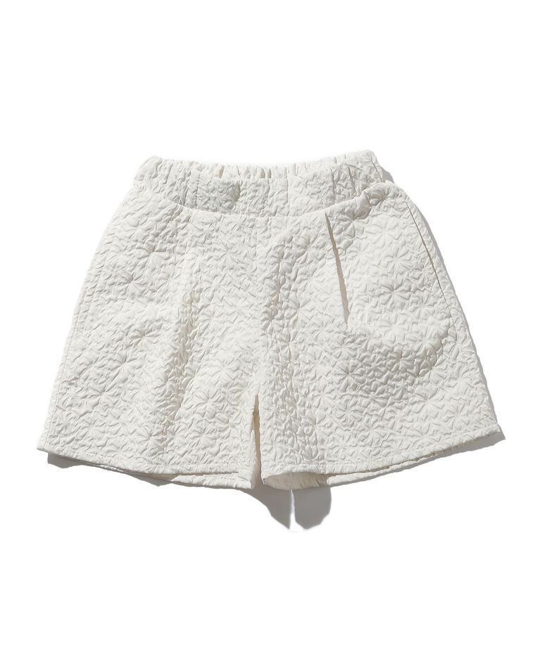 SHOO･LA･RUE「【110-140cm/プチセレ】エンボスショートパンツ」|キュロット|ｱｲﾎﾞﾘｰ(004)
