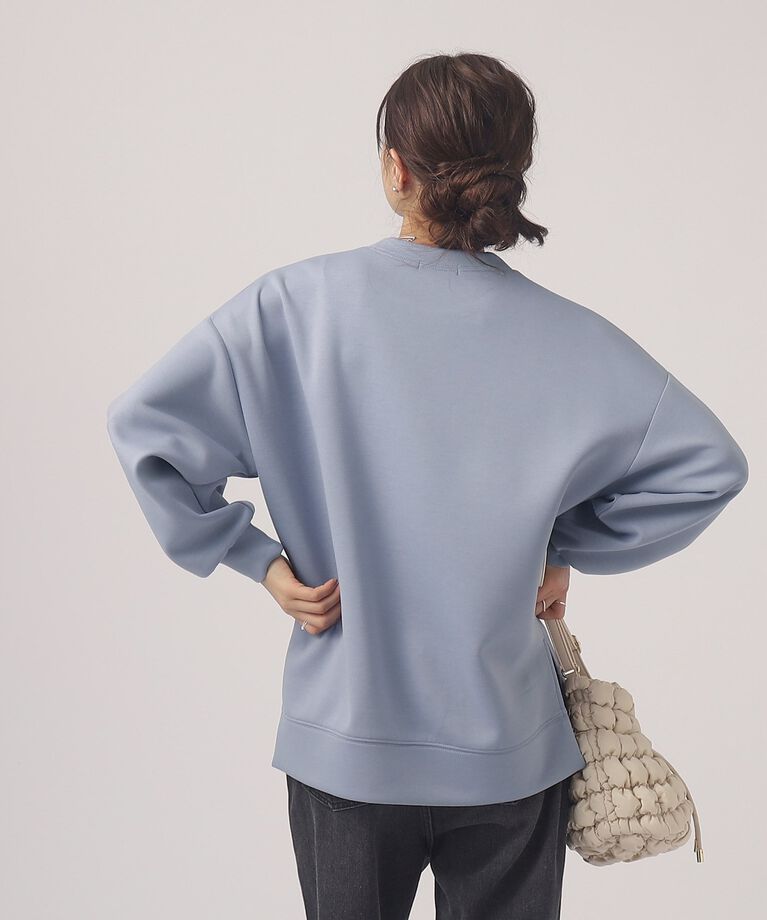 SHOO･LA･RUE「優しい着心地　もちさら 大人のロゴ刺繍トップス」|Tシャツ・カットソー|
