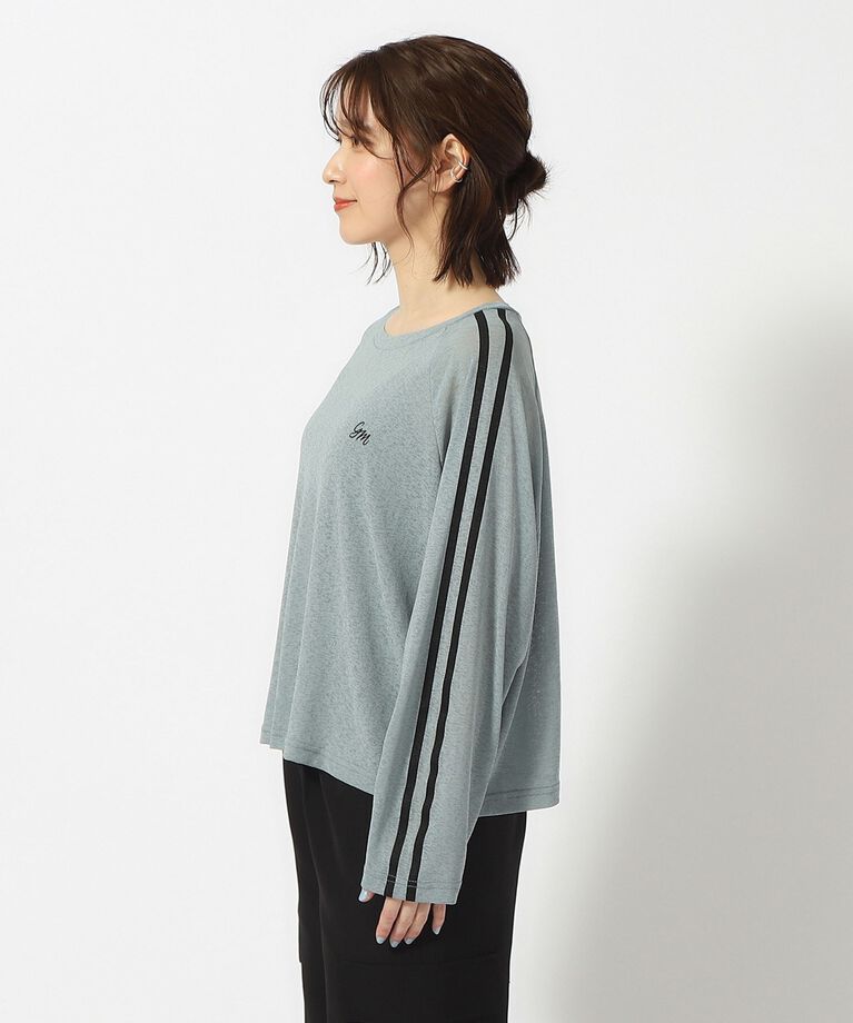 SHOO･LA･RUE「大人の抜け感コーデに ライン入りシアートップス」|Tシャツ・カットソー|