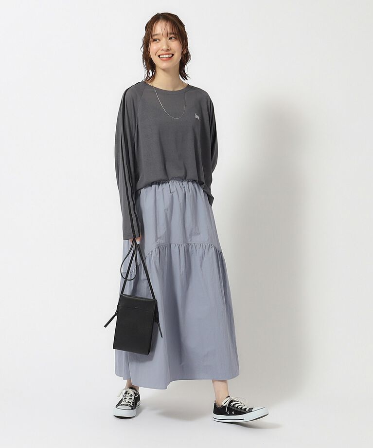 SHOO･LA･RUE「大人の抜け感コーデに ライン入りシアートップス」|Tシャツ・カットソー|