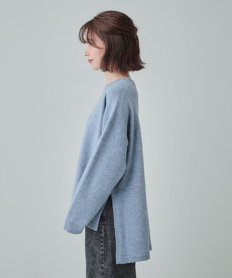 SHOO･LA･RUE「【S-LL/体型カバー】軽くてふわふわ お尻が隠れるワイドシルエットニット」|ニット・セーター|