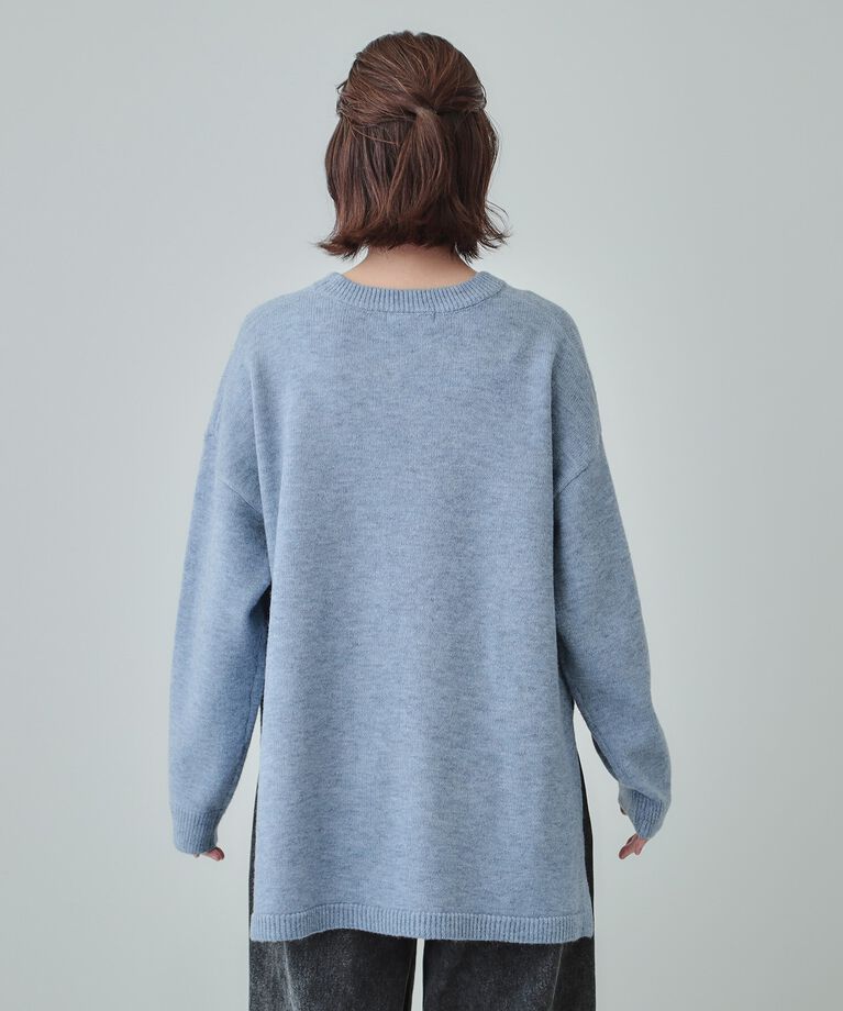 SHOO･LA･RUE「【S-LL/体型カバー】軽くてふわふわ お尻が隠れるワイドシルエットニット」|ニット・セーター|