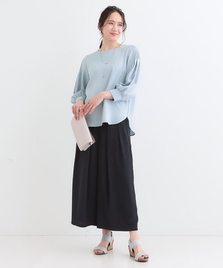 SHOO･LA･RUE「【洗える/洗濯後しわになりにくい】無理せずキレイ 肩タックブラウス」|シャツ・ブラウス|