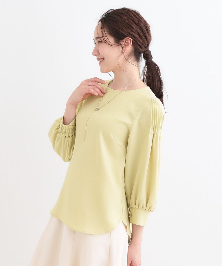 SHOO･LA･RUE「【洗える/洗濯後しわになりにくい】無理せずキレイ 肩タックブラウス」|シャツ・ブラウス|