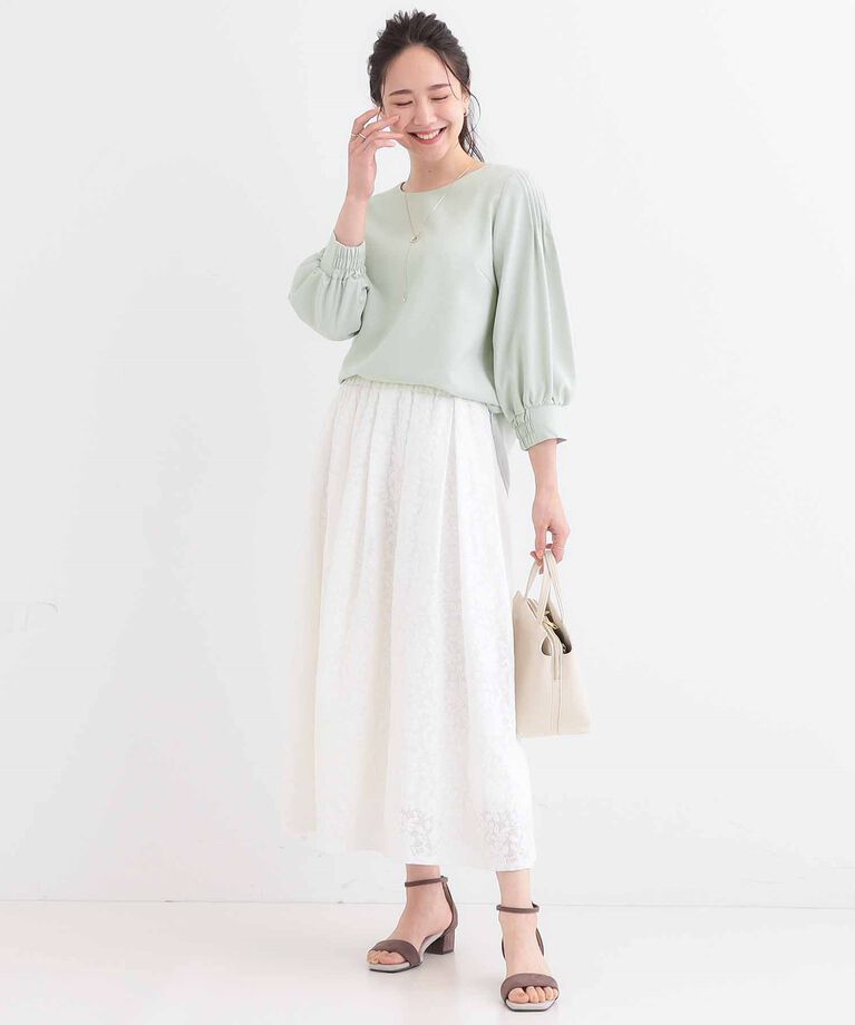 SHOO･LA･RUE「【洗える/洗濯後しわになりにくい】無理せずキレイ 肩タックブラウス」|シャツ・ブラウス|