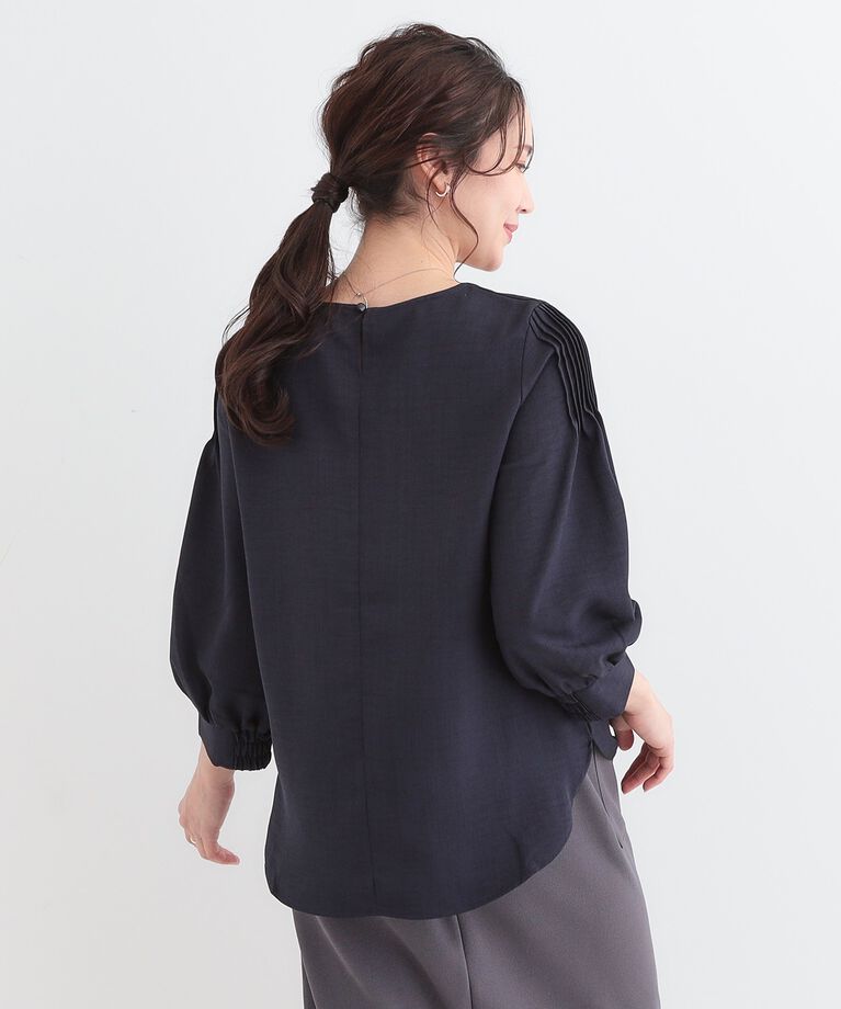 SHOO･LA･RUE「【洗える/洗濯後しわになりにくい】無理せずキレイ 肩タックブラウス」|シャツ・ブラウス|