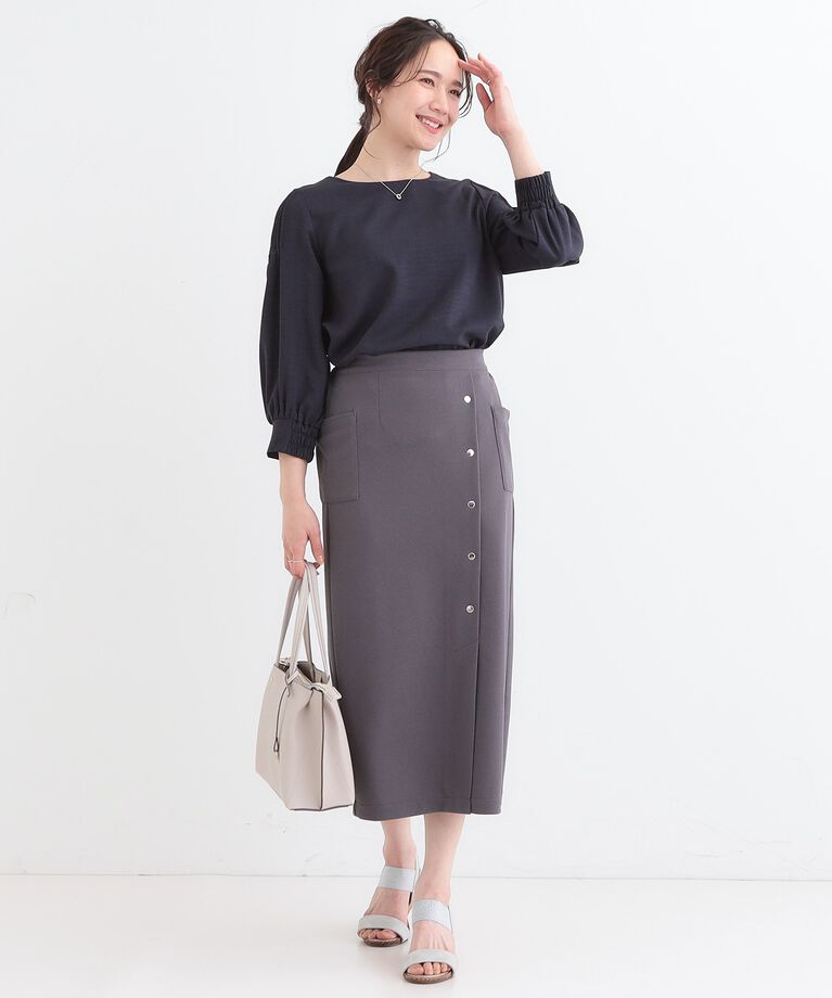 SHOO･LA･RUE「【洗える/洗濯後しわになりにくい】無理せずキレイ 肩タックブラウス」|シャツ・ブラウス|