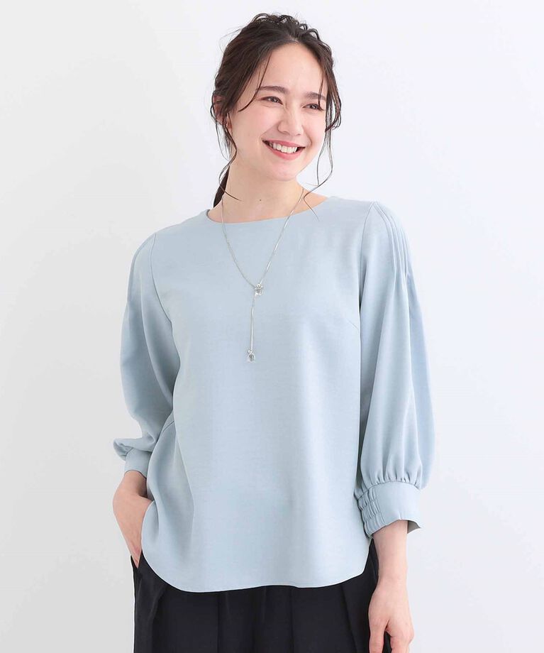 SHOO･LA･RUE「【洗える/洗濯後しわになりにくい】無理せずキレイ 肩タックブラウス」|シャツ・ブラウス|
