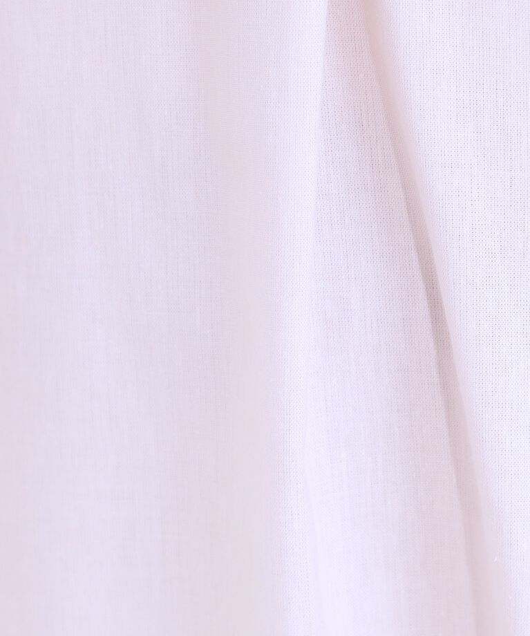 SHOO･LA･RUE「【S-LL/UV/接触冷感/抗菌防臭】体型を自然にカバー フレンチリネンブレンド襟付ドルマンシャツ」|シャツ・ブラウス|