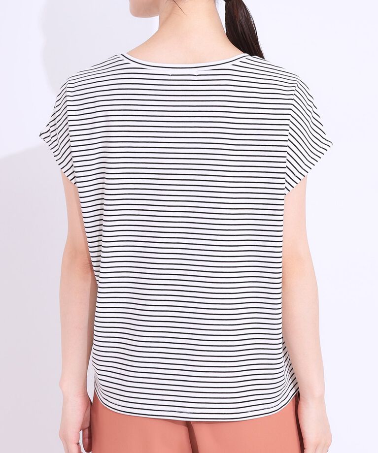 SHOO･LA･RUE「【S-LL/2点セット】程よい甘さをプラス Tシャツ＋チュールトップス」|Tシャツ・カットソー|