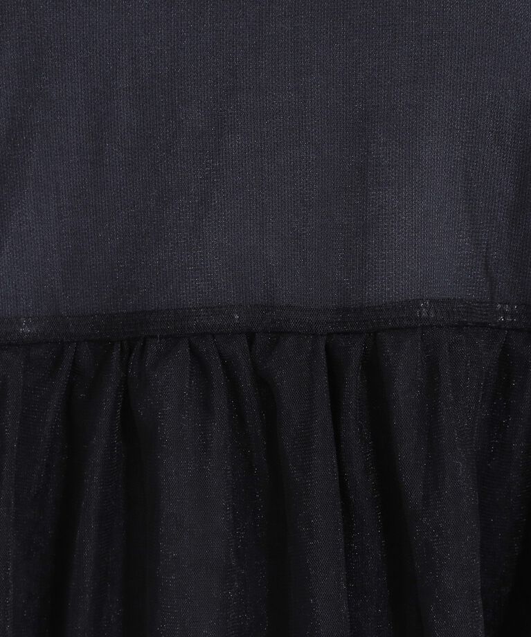 SHOO･LA･RUE「【S-LL/2点セット】程よい甘さをプラス Tシャツ＋チュールトップス」|Tシャツ・カットソー|