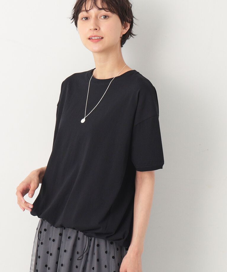 Dessin「新色追加【洗える・二の腕カバー】ドローコードカットソー（XS～L）」|Tシャツ・カットソー|ブラック(019)