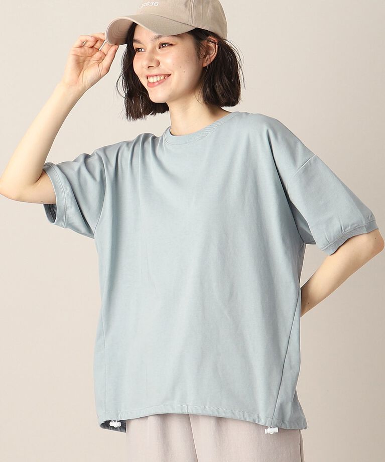 Dessin「新色追加【洗える・二の腕カバー】ドローコードカットソー（XS～L）」|Tシャツ・カットソー|ブルー(091)