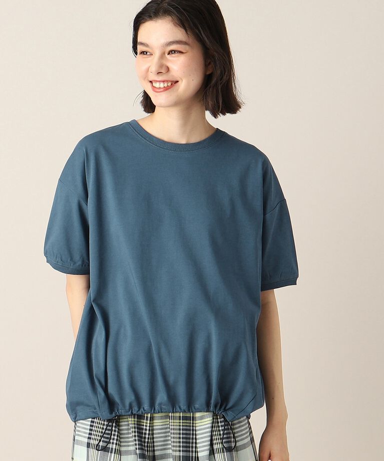 Dessin「新色追加【洗える・二の腕カバー】ドローコードカットソー（XS～L）」|Tシャツ・カットソー|ブルー(092)