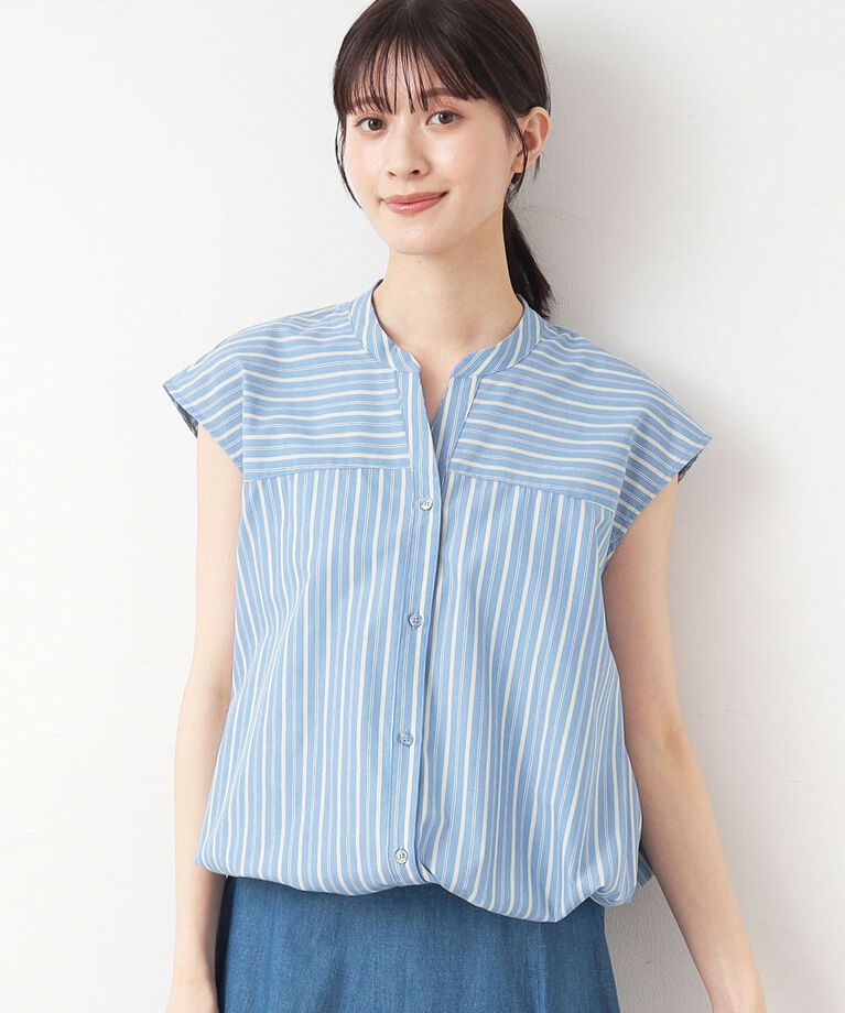 Dessin「【洗える】ドローコード付きブラウス（XS～L）」|シャツ・ブラウス|グリーン(325)