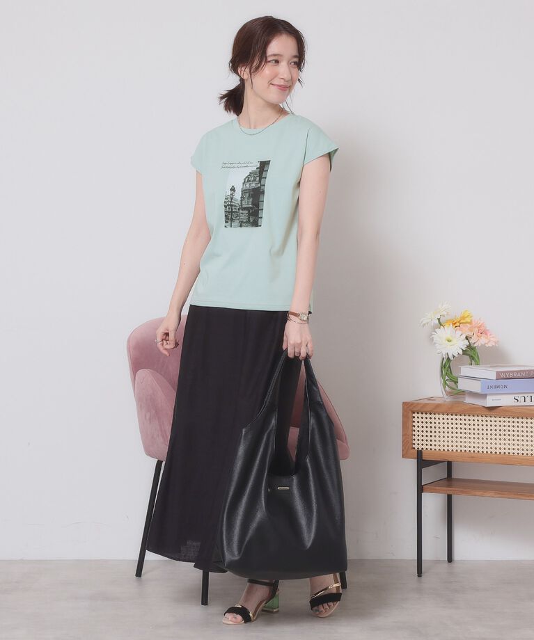 ITS’DEMO「【手洗い可】フォトフレンチTシャツ」|Tシャツ・カットソー|