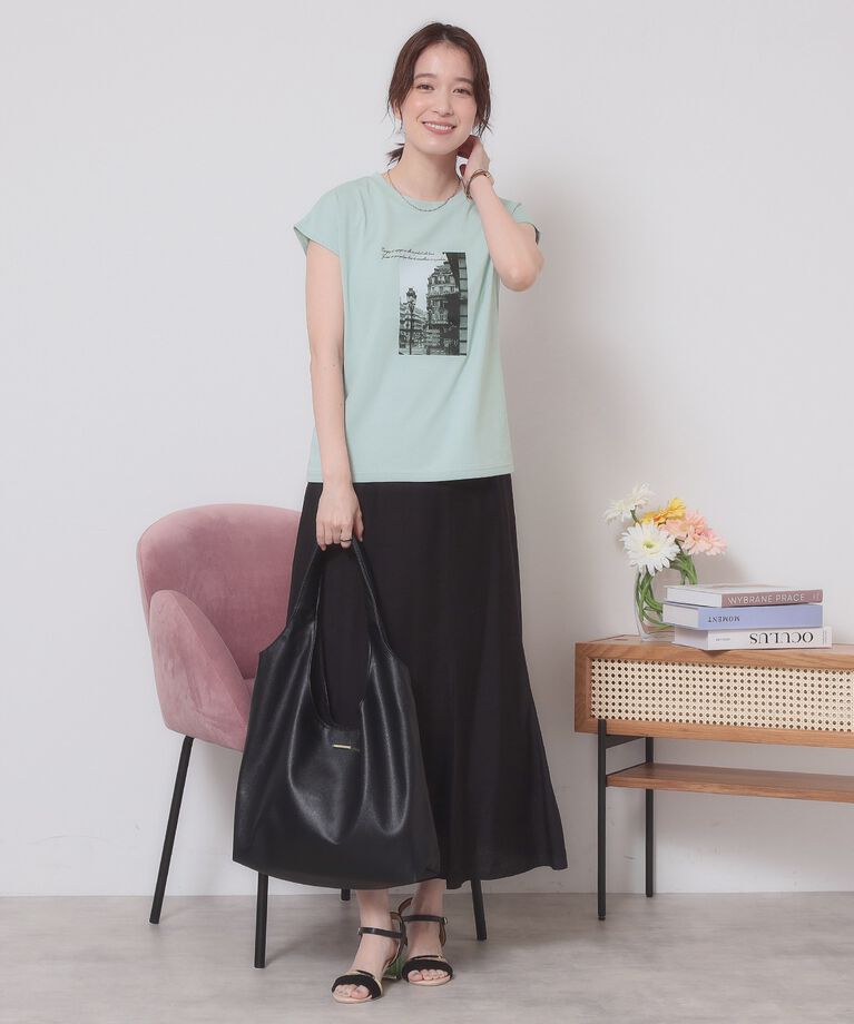 ITS’DEMO「【手洗い可】フォトフレンチTシャツ」|Tシャツ・カットソー|