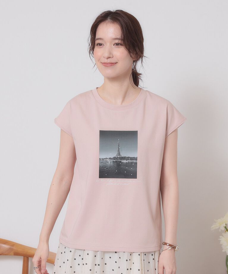 ITS’DEMO「【手洗い可】フォトフレンチTシャツ」|Tシャツ・カットソー|