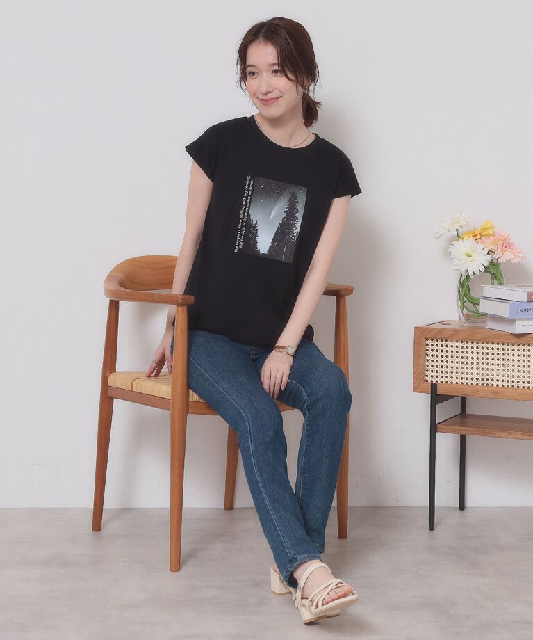 ITS’DEMO「【手洗い可】フォトフレンチTシャツ」|Tシャツ・カットソー|