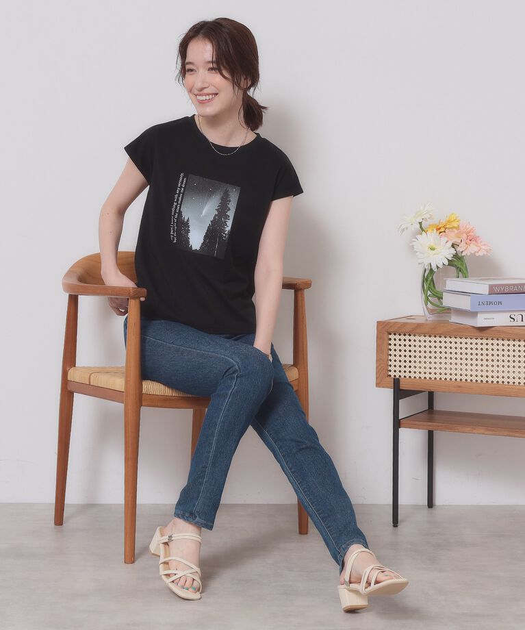 ITS’DEMO「【手洗い可】フォトフレンチTシャツ」|Tシャツ・カットソー|