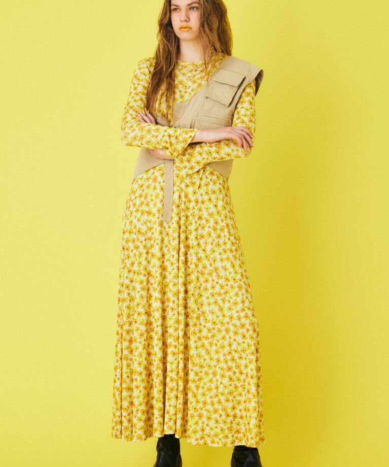 MOUSSY「FLORAL PRINT マキシドレス」|ワンピース|