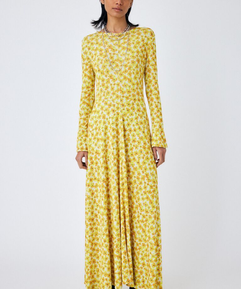 MOUSSY「FLORAL PRINT マキシドレス」|ワンピース|