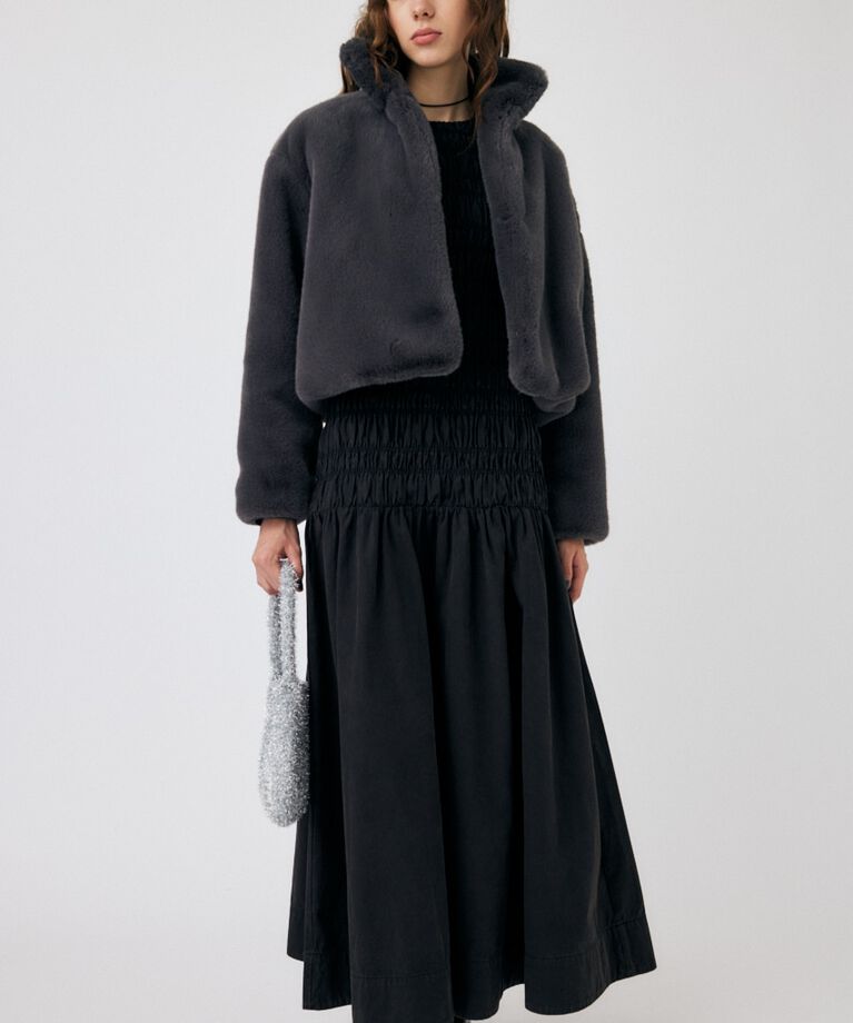 MOUSSY「SHIRRING GATHER ドレス」|ワンピース|