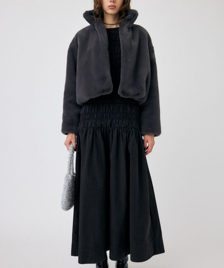 MOUSSY「SHIRRING GATHER ドレス」|ワンピース|