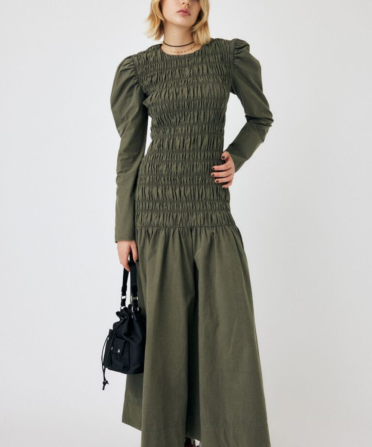 MOUSSY「SHIRRING GATHER ドレス」|ワンピース|KHA