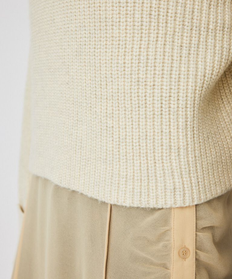 MOUSSY「BUTTON UP HI NECK KNIT トップス」|ニット・セーター|