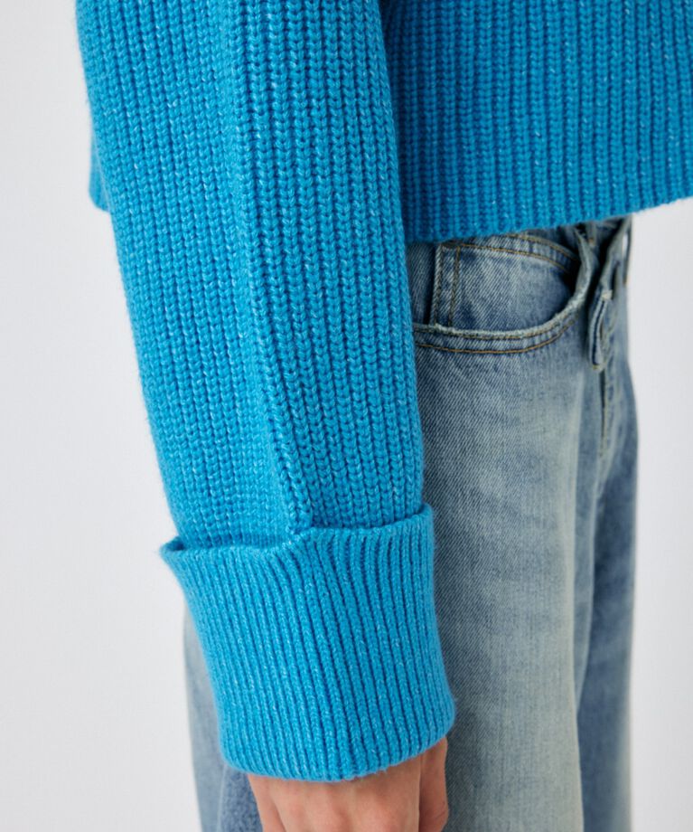MOUSSY「BUTTON UP HI NECK KNIT トップス」|ニット・セーター|