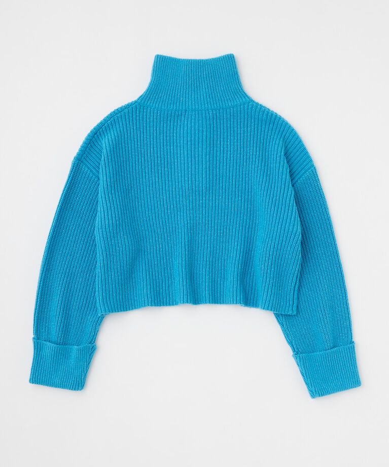 MOUSSY「BUTTON UP HI NECK KNIT トップス」|ニット・セーター|
