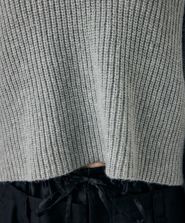 MOUSSY「BUTTON UP HI NECK KNIT トップス」|ニット・セーター|