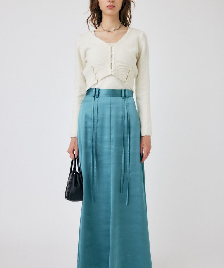 MOUSSY「SATIN FLARE スカート」|スカート|L/GRN1