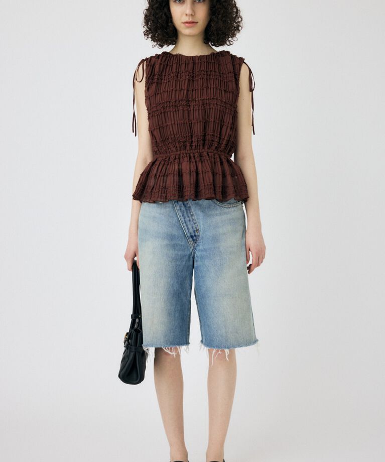 MOUSSY「FRILL CHIFFON ブラウス」|シャツ・ブラウス|