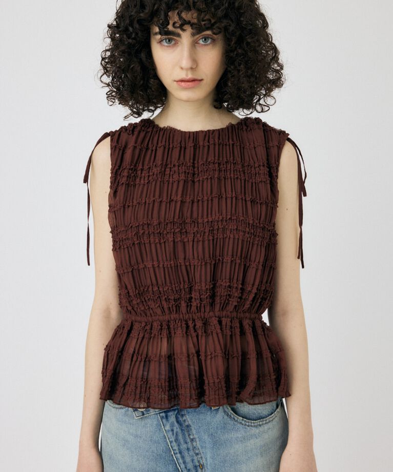 MOUSSY「FRILL CHIFFON ブラウス」|シャツ・ブラウス|