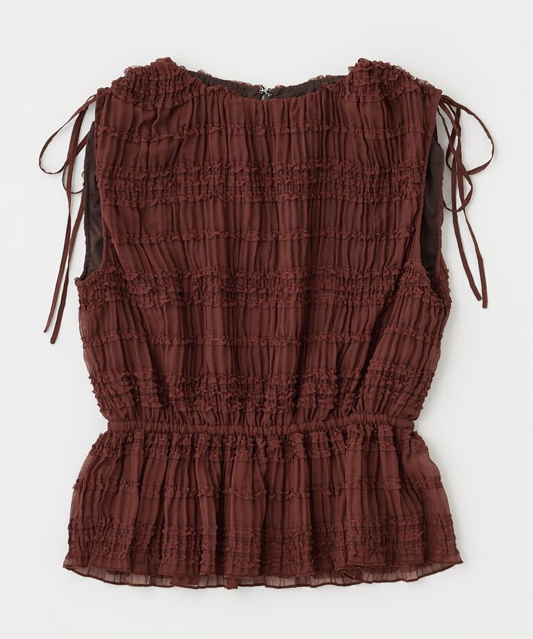 MOUSSY「FRILL CHIFFON ブラウス」|シャツ・ブラウス|