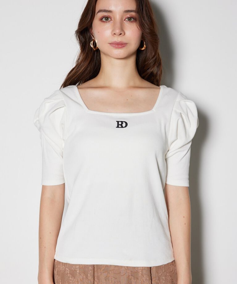 rienda「パフショルダーTシャツ」|Tシャツ・カットソー|