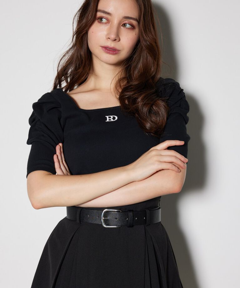 rienda「パフショルダーTシャツ」|Tシャツ・カットソー|