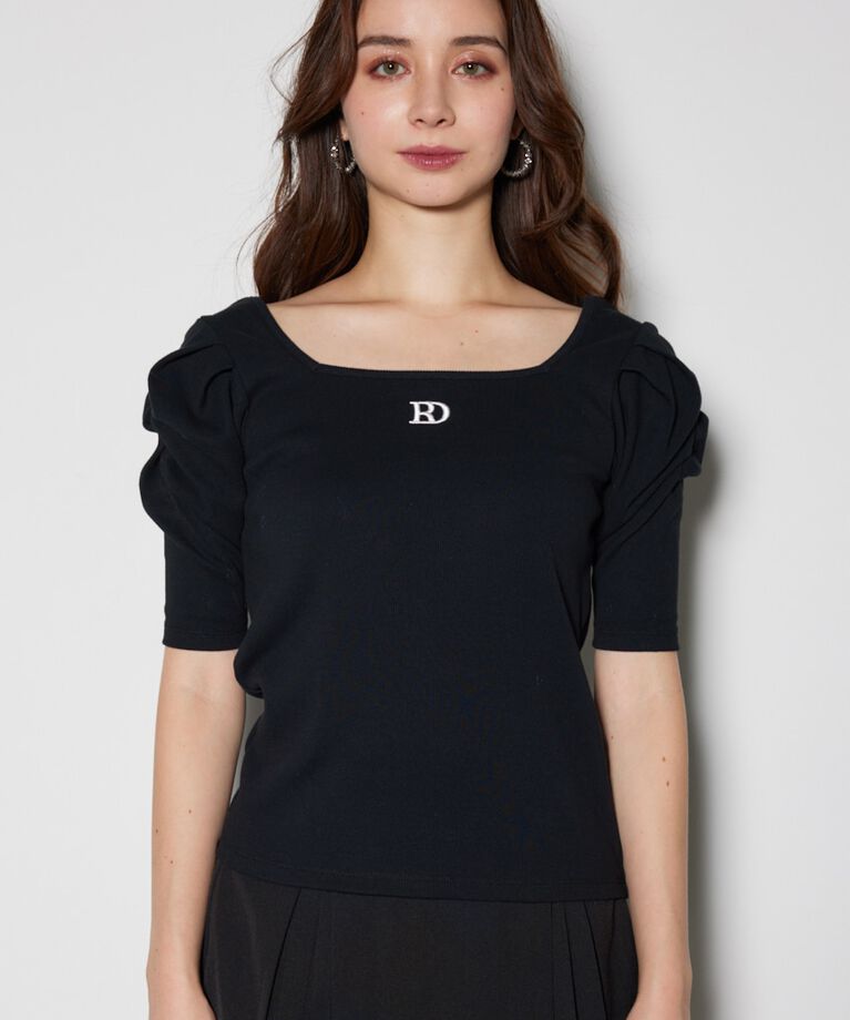 rienda「パフショルダーTシャツ」|Tシャツ・カットソー|