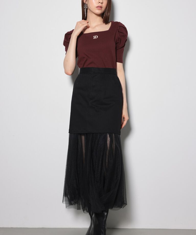 rienda「パフショルダーTシャツ」|Tシャツ・カットソー|