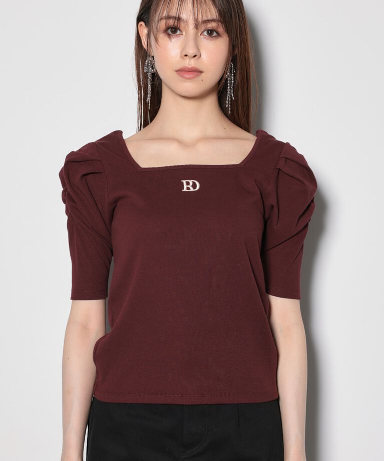 rienda「パフショルダーTシャツ」|Tシャツ・カットソー|
