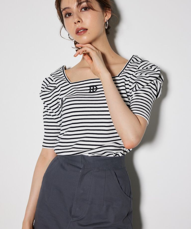rienda「パフショルダーTシャツ」|Tシャツ・カットソー|
