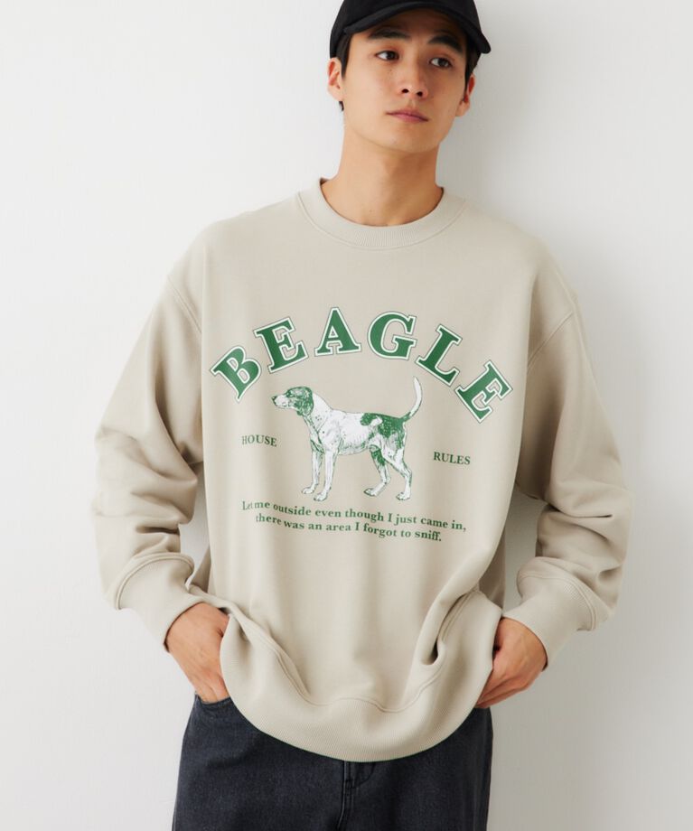 RODEO CROWNS「DOGS スウェットトップス」|Tシャツ・カットソー|BEG