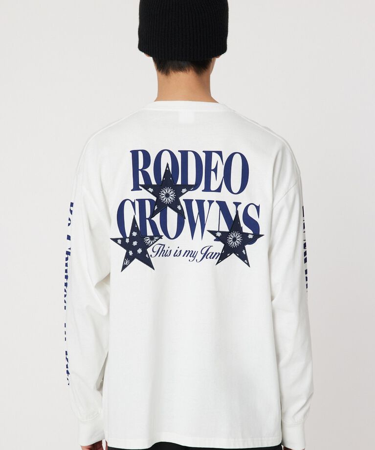 RODEO CROWNS「メンズバンダナスターアップリケL/S Tシャツ」|Tシャツ・カットソー|